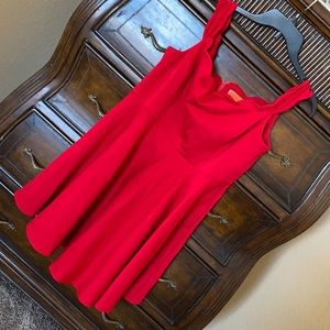 ModCloth sz xl red scallop shoulder graze dress